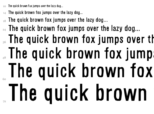Alsina font waterfall